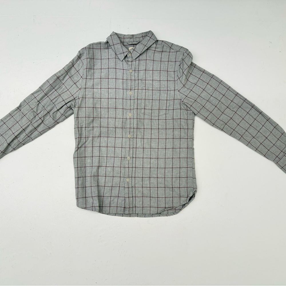 Marine Layer Gray Plaid Men's Shirt